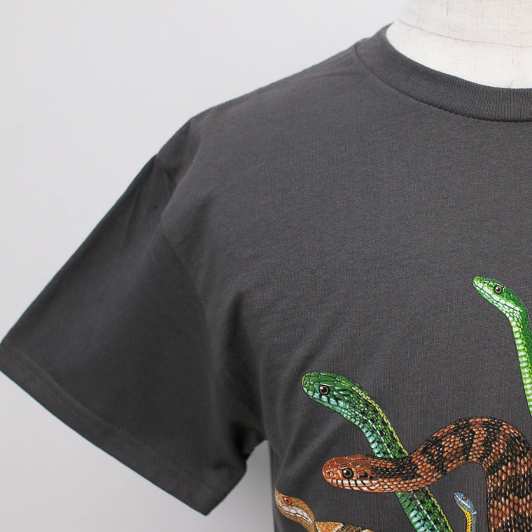 ATLAS SCREEN PRINTING  Snakezz ADULT T SHIRT Charcoal