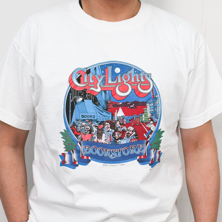 City Lights Bookstore PATRYAN 1975 Tee White