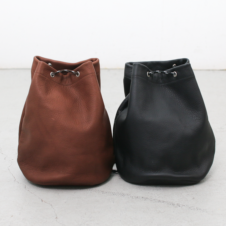 Mr.OLDMAN  Leather Drawstring Bag