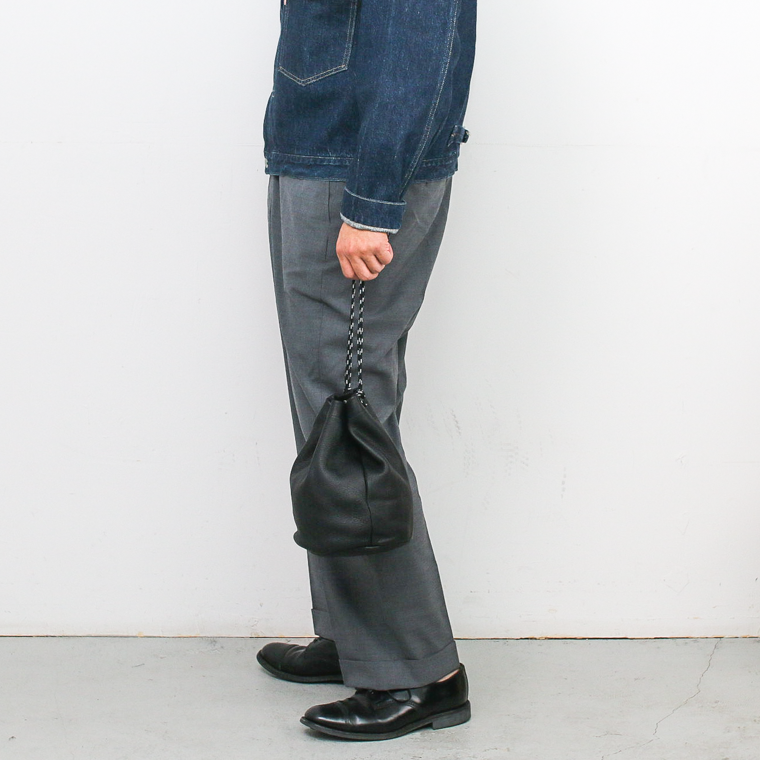 Mr.OLDMAN  Leather Drawstring Bag
