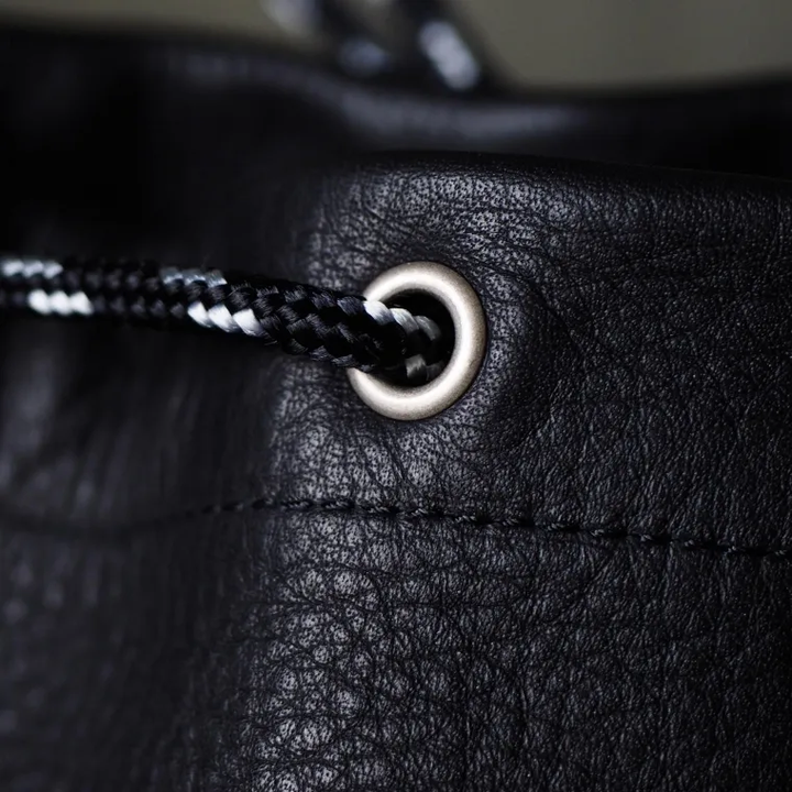 Mr.OLDMAN  Leather Drawstring Bag