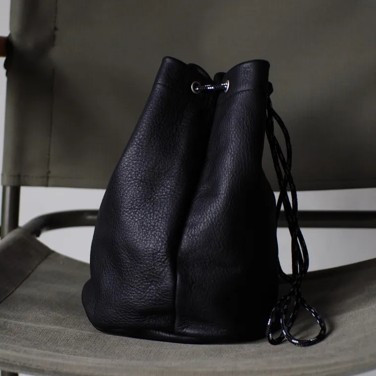 Mr.OLDMAN  Leather Drawstring Bag