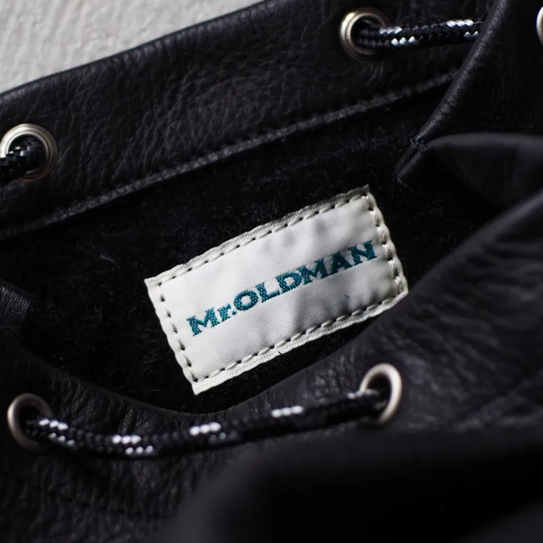 Mr.OLDMAN  Leather Drawstring Bag