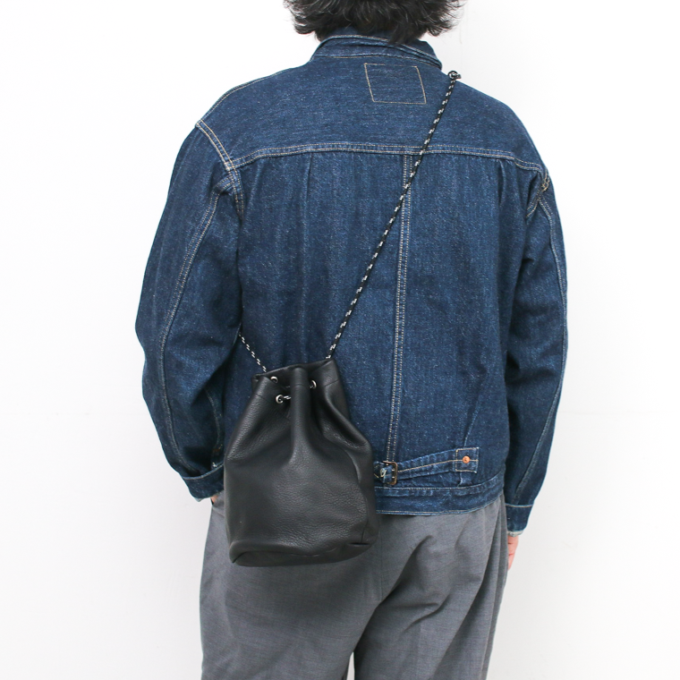 Mr.OLDMAN  Leather Drawstring Bag