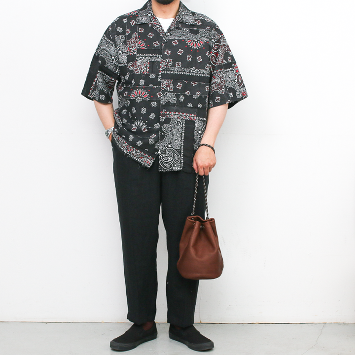 Mr.OLDMAN  Leather Drawstring Bag