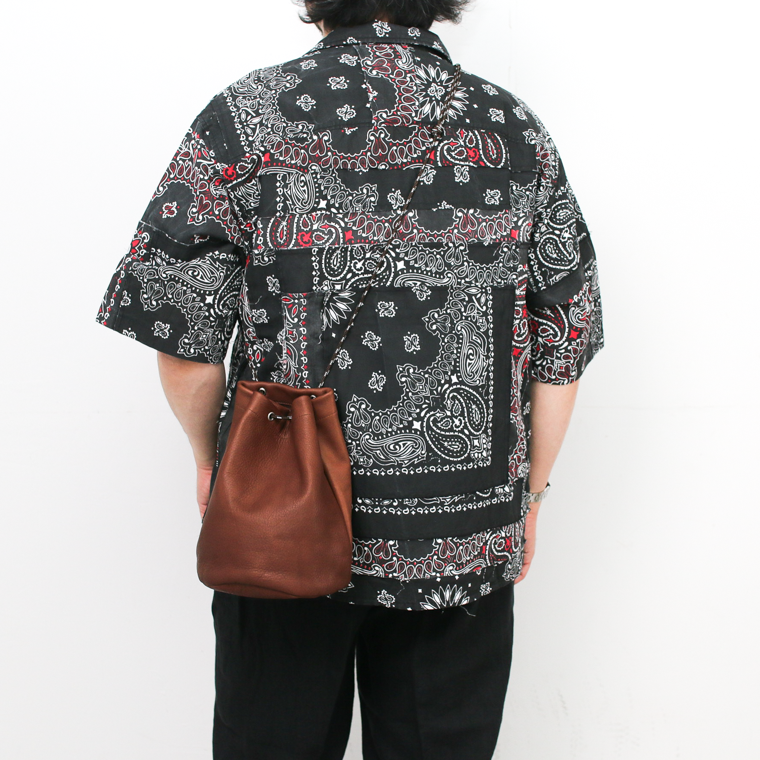 Mr.OLDMAN  Leather Drawstring Bag