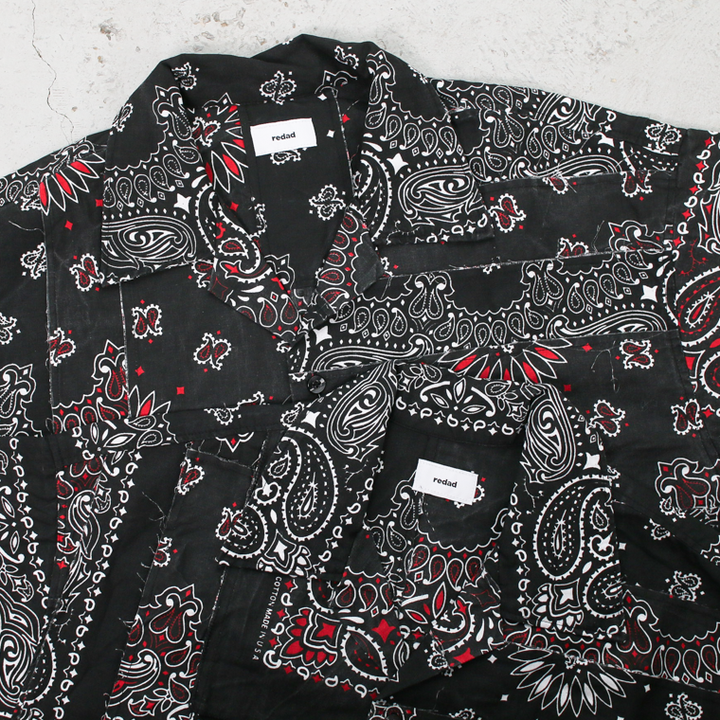 redad  made in USA Bandana Remake Shirt Black