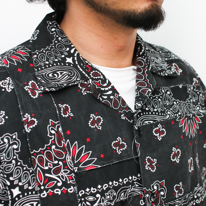 redad  made in USA Bandana Remake Shirt Black