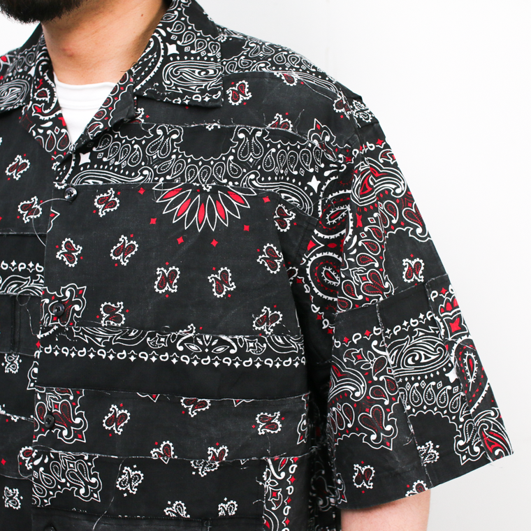 redad  made in USA Bandana Remake Shirt Black