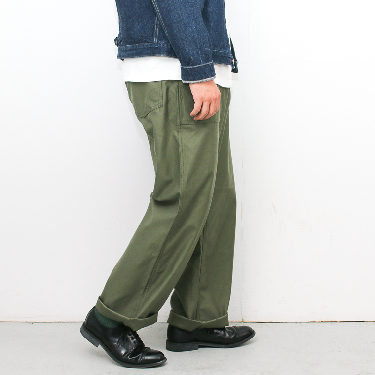 FOB factory エフオービーファクトリー F0540 BAKER PANTS TYPE2 Olive