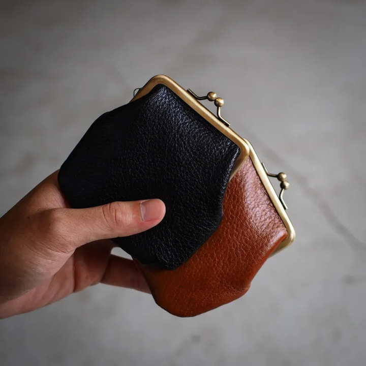 Mr.OLDMAN  Deer Leather Clasp Purse Wallet  Produced in Mount Akagi