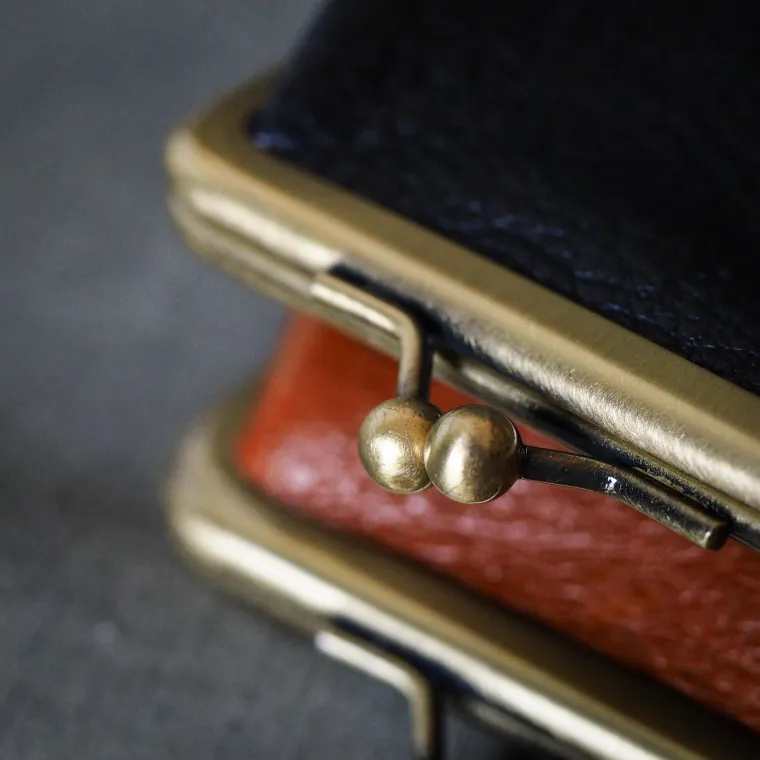 Mr.OLDMAN  Deer Leather Clasp Purse Wallet  Produced in Mount Akagi