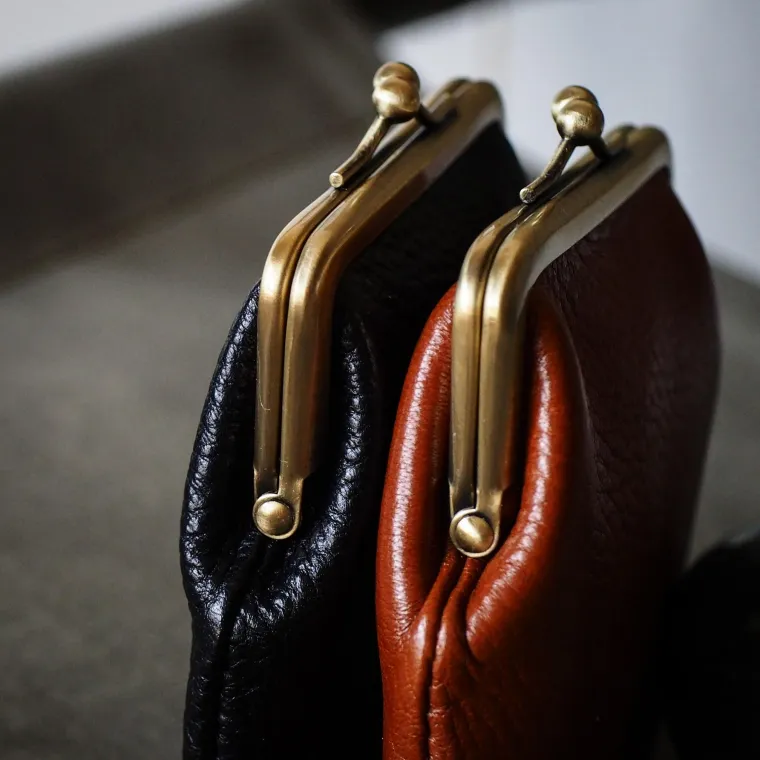 Mr.OLDMAN  Deer Leather Clasp Purse Wallet  Produced in Mount Akagi