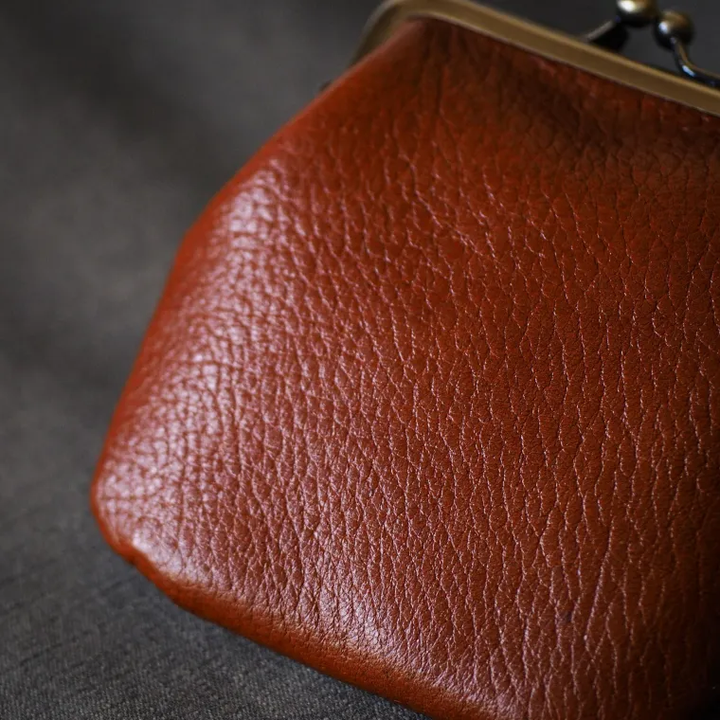 Mr.OLDMAN  Deer Leather Clasp Purse Wallet  Produced in Mount Akagi