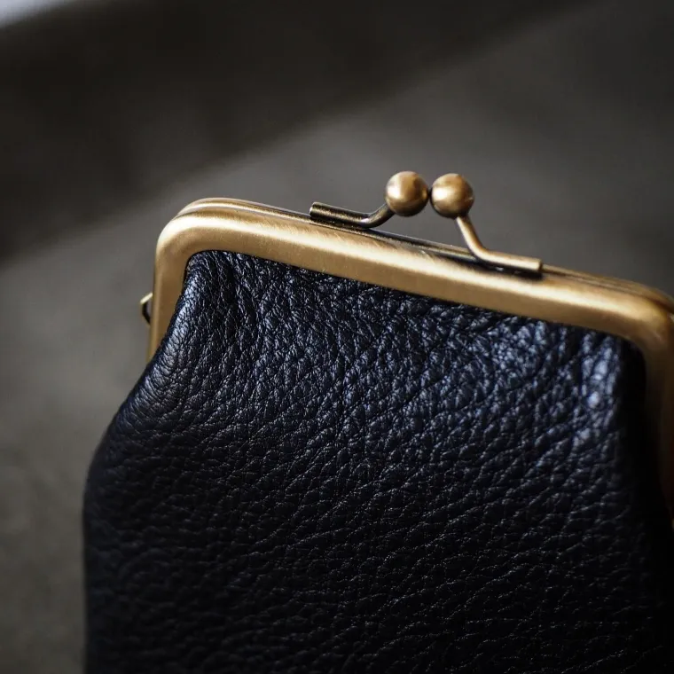 Mr.OLDMAN  Deer Leather Clasp Purse Wallet  Produced in Mount Akagi