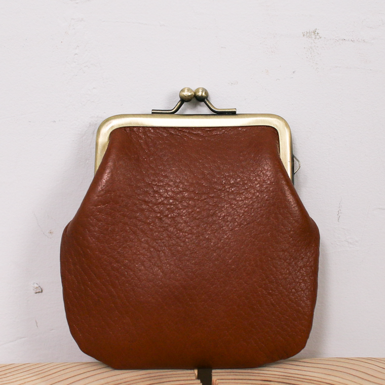 Mr.OLDMAN  Deer Leather Clasp Purse Wallet  Produced in Mount Akagi