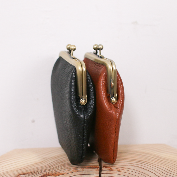 Mr.OLDMAN  Deer Leather Clasp Purse Wallet  Produced in Mount Akagi