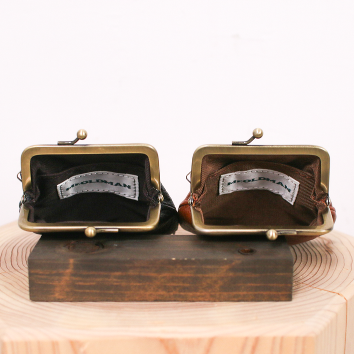Mr.OLDMAN  Deer Leather Clasp Purse Wallet  Produced in Mount Akagi