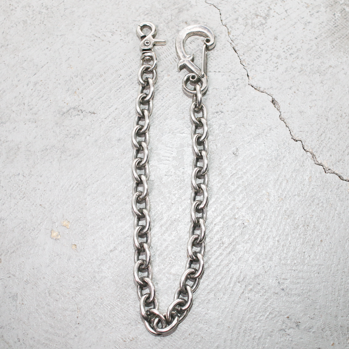 INCEPTION インセプション F HOLE CARABINER WALLET CHAIN 真鍮 シルバー加工