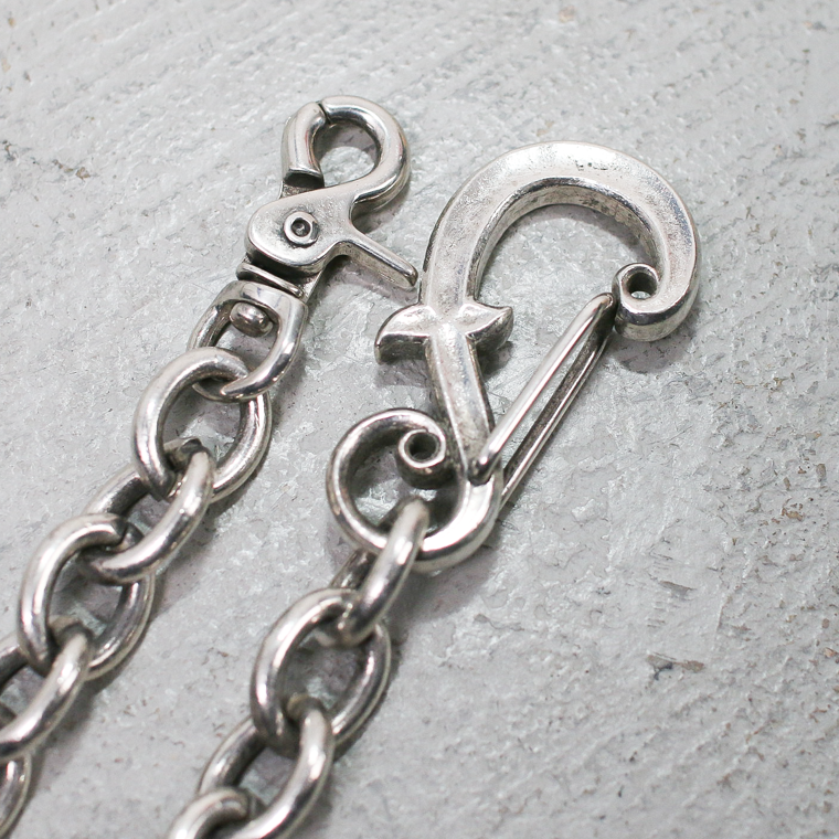 INCEPTION インセプション F HOLE CARABINER WALLET CHAIN 真鍮 シルバー加工
