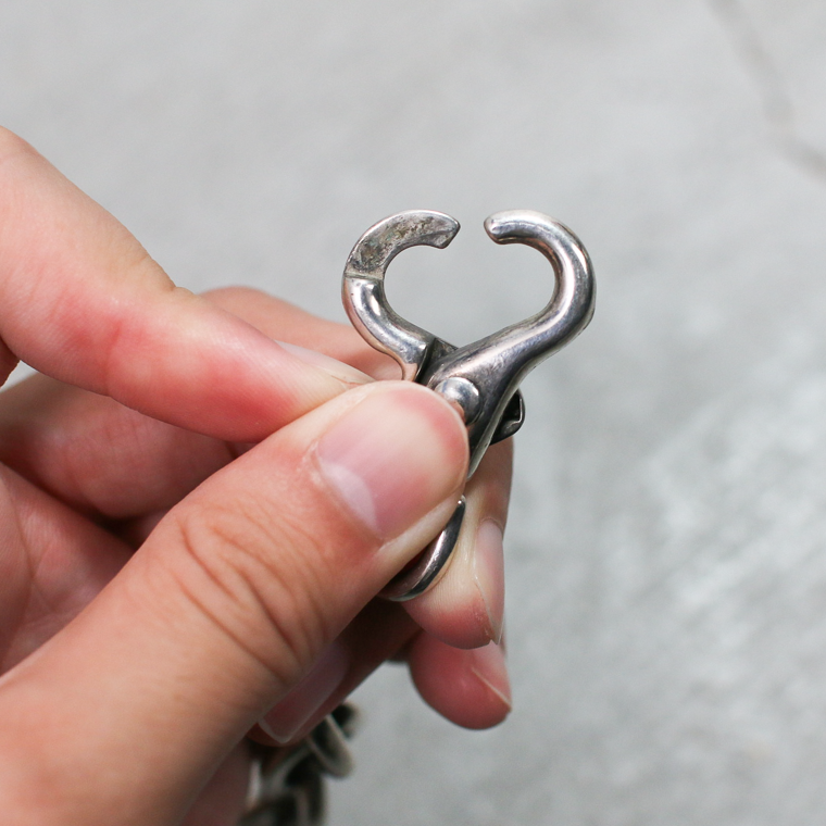 INCEPTION インセプション F HOLE CARABINER WALLET CHAIN 真鍮 シルバー加工