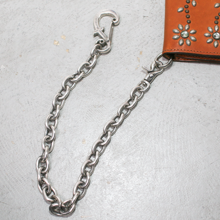 INCEPTION インセプション F HOLE CARABINER WALLET CHAIN 真鍮 シルバー加工