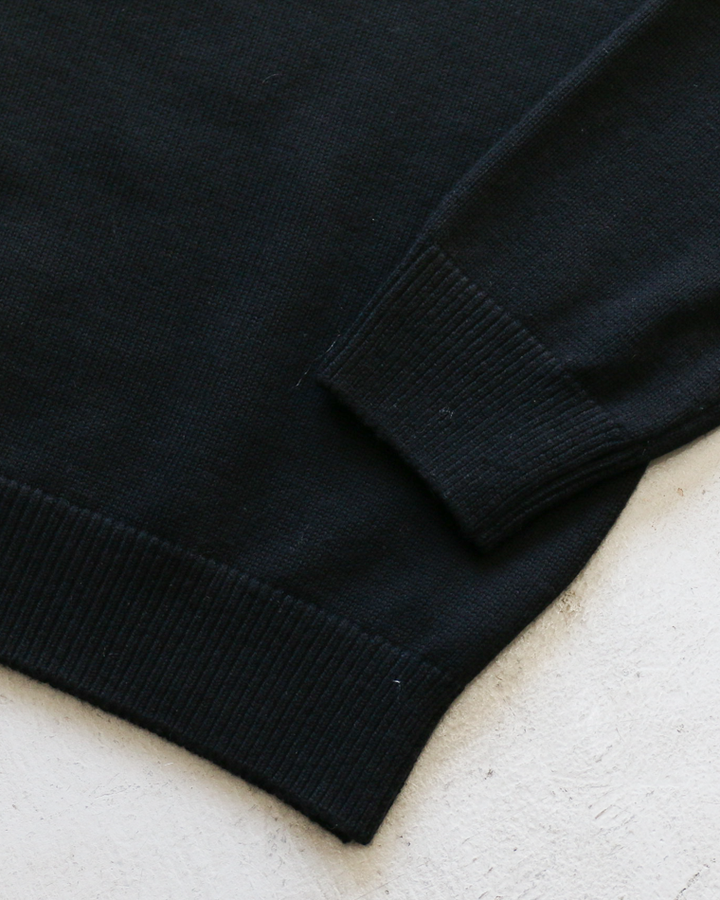 MOON CASTLE ムーンキャッスル W07 7G Heavyweight Merino Wool Crewneck Black