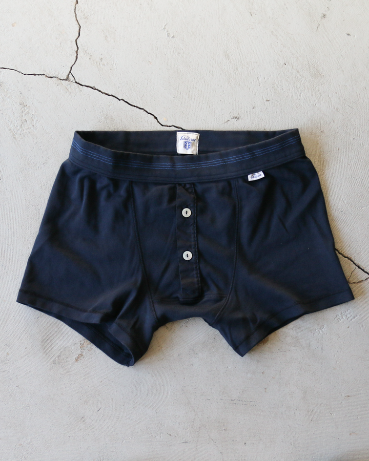 SCHIESSER REVIVAL シーサーリバイバル KARL-HEINZ Shorts ダークブルー