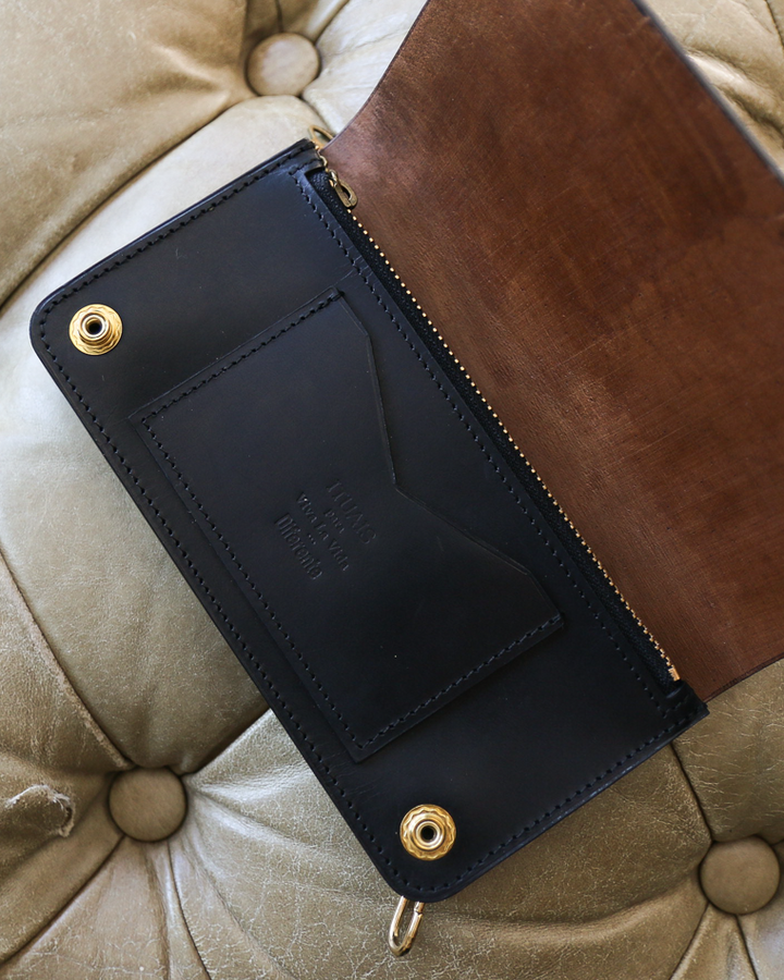 ITUAIS イトゥアイス 〜Diferente Series〜 CAVARO TRUCKER WALLET MARYAM HORSE BUTT Black