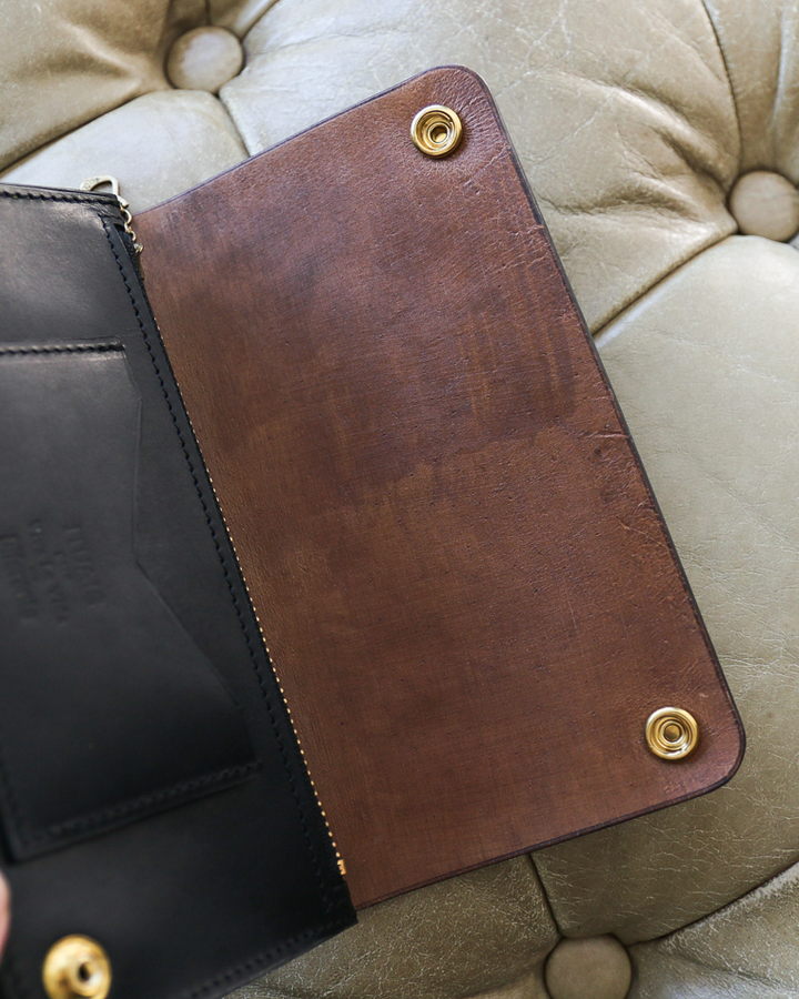 ITUAIS イトゥアイス 〜Diferente Series〜 CAVARO TRUCKER WALLET MARYAM HORSE BUTT Black