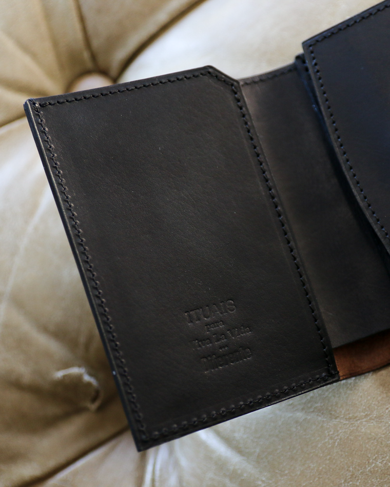 ITUAIS イトゥアイス 〜Diferente Series〜 CAVARO MINI WALLET MARYAM HORSE BUTT Black