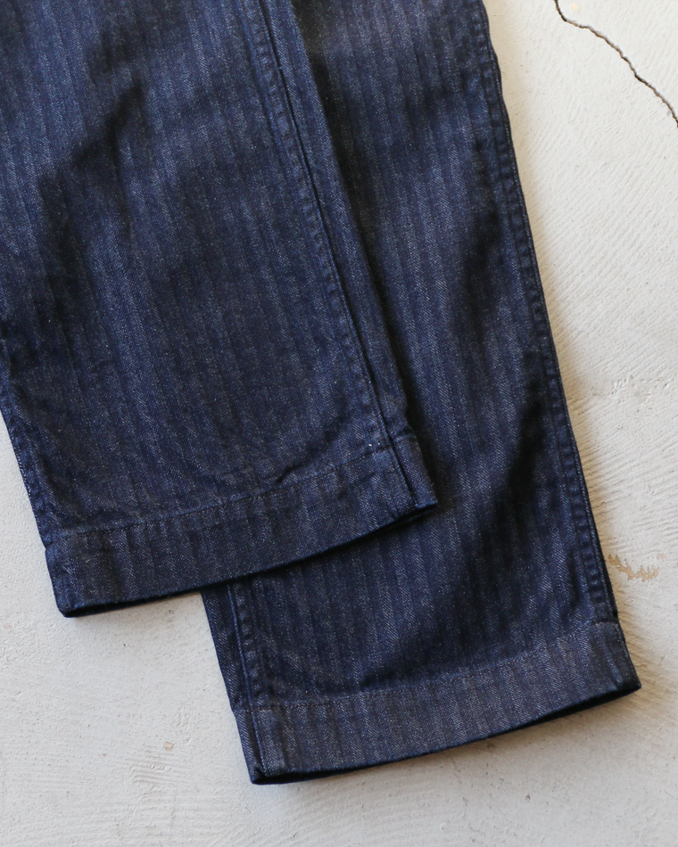 WORKERS ワーカーズ Officer Trousers Regular Type2, Indigo Herringbone