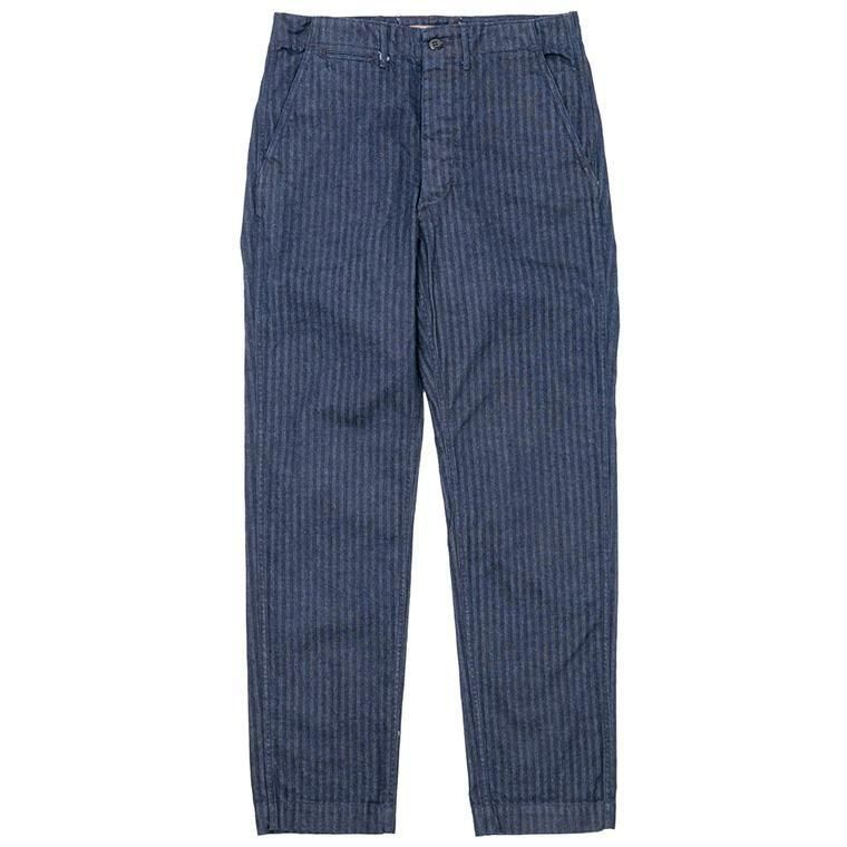 WORKERS ワーカーズ Officer Trousers Regular Type2, Indigo Herringbone