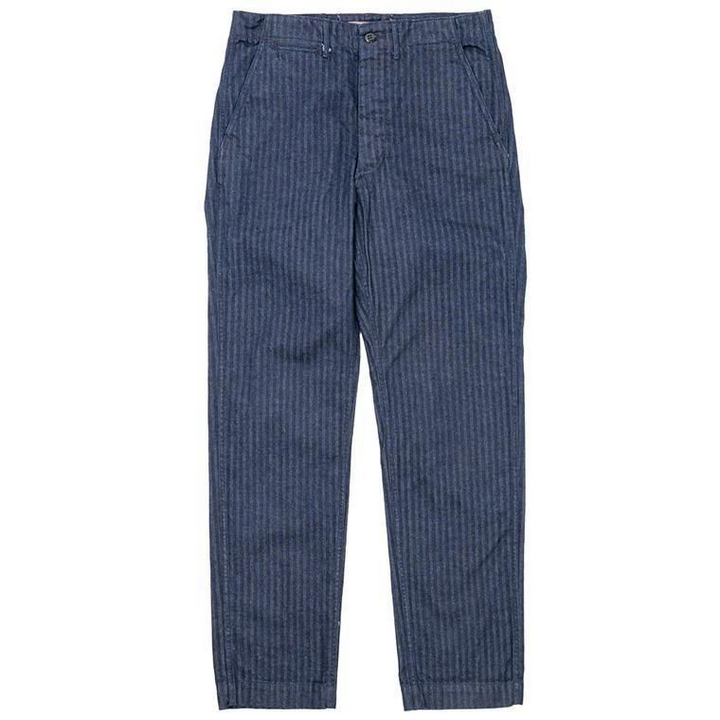 WORKERS ワーカーズ Officer Trousers Regular Type2, Indigo Herringbone