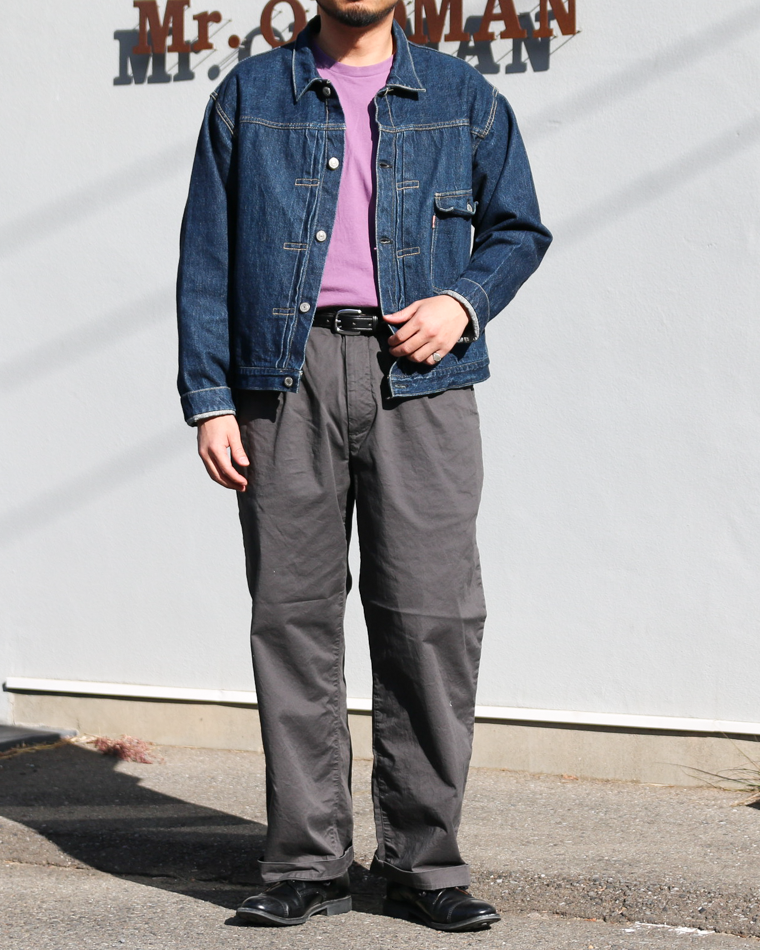 FOB factory エフオービーファクトリー F0549 Stretch Twill Easy Pants Chacoal
