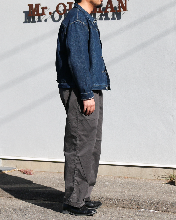 FOB factory エフオービーファクトリー F0549 Stretch Twill Easy Pants Chacoal