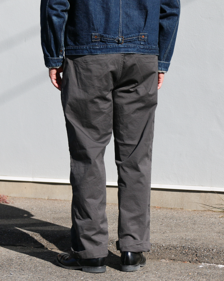 FOB factory エフオービーファクトリー F0549 Stretch Twill Easy Pants Chacoal
