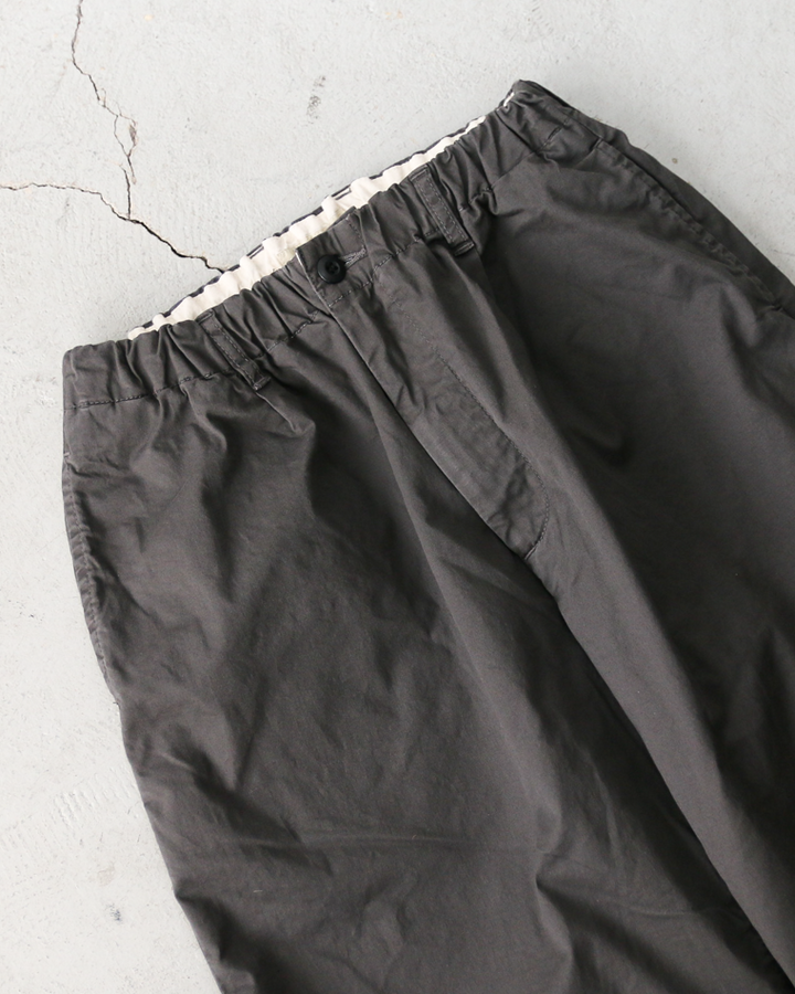 FOB factory エフオービーファクトリー F0549 Stretch Twill Easy Pants Chacoal