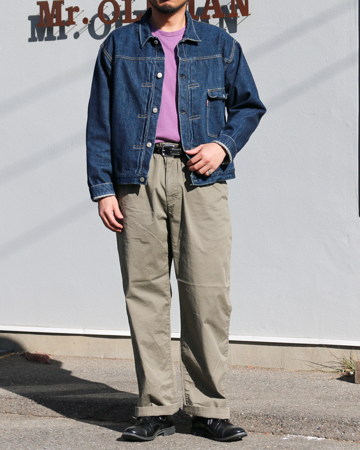 FOB factory エフオービーファクトリー F0549 Stretch Twill Easy Pants Ivy(Beige)