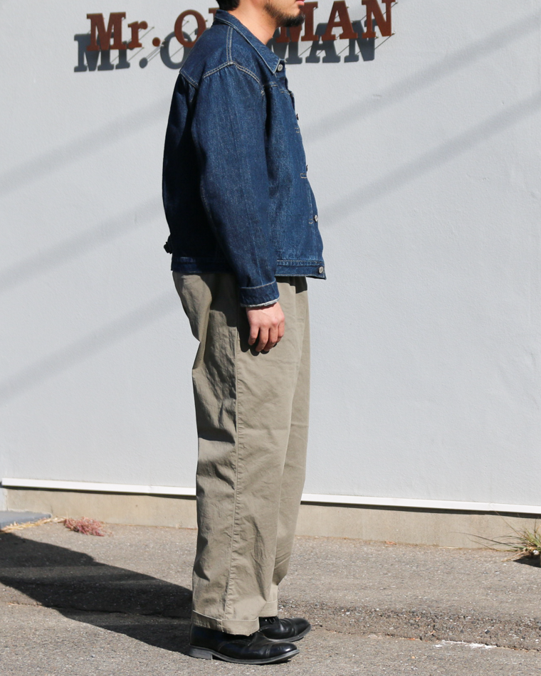 FOB factory エフオービーファクトリー F0549 Stretch Twill Easy Pants Ivy(Beige)