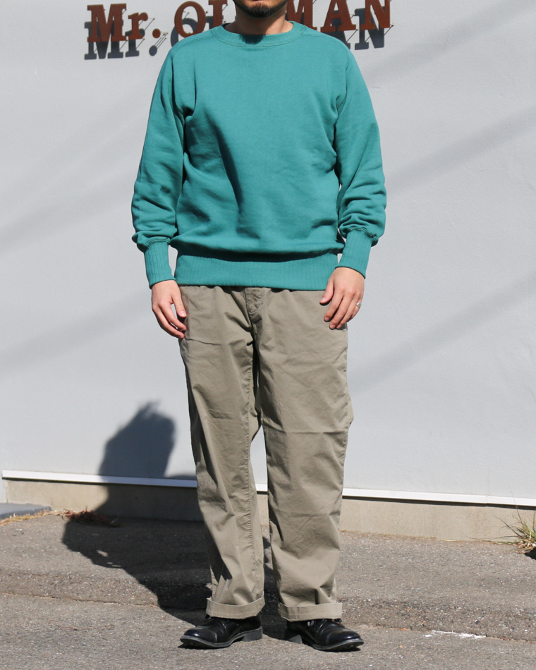 John Gluckow ジョングラッコー Lot.JG-CS24 The Albert Sweat "Solid" Blue green