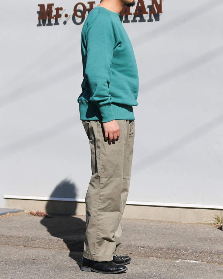 John Gluckow ジョングラッコー Lot.JG-CS24 The Albert Sweat "Solid" Blue green