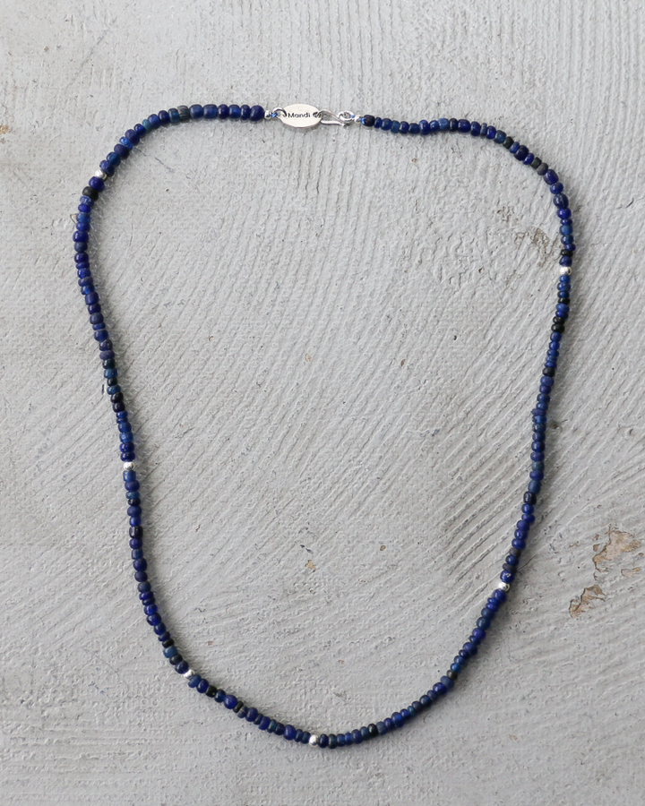 MANDI マンディ Antique Beads Necklace(60cm)(Navy)