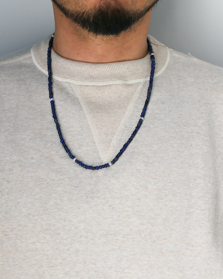 MANDI マンディ Antique Beads Necklace(60cm)(Navy)