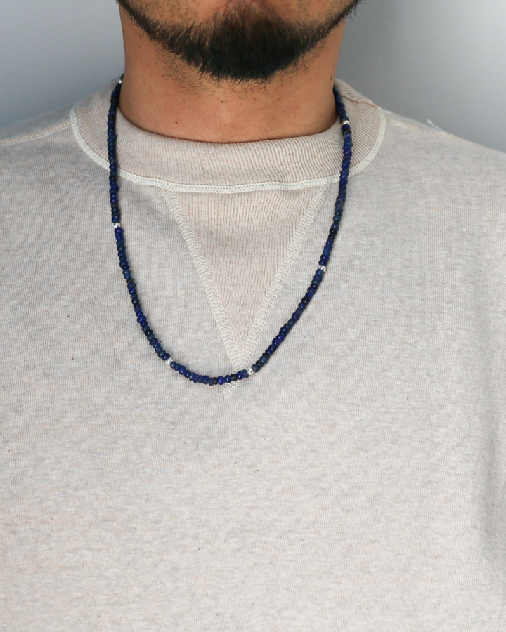 MANDI マンディ Antique Beads Necklace(60cm)(Navy)