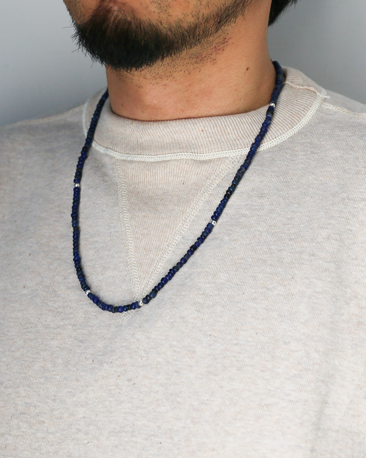 MANDI マンディ Antique Beads Necklace(60cm)(Navy)
