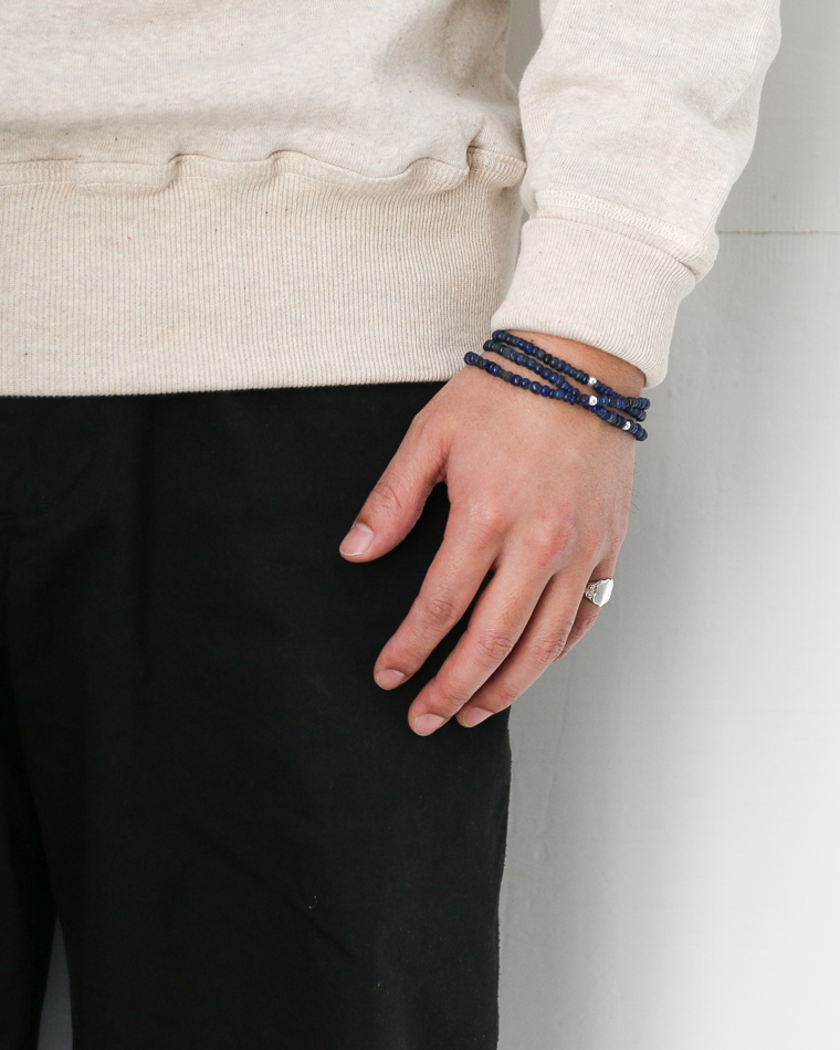 MANDI マンディ Antique Beads Necklace(60cm)(Navy)