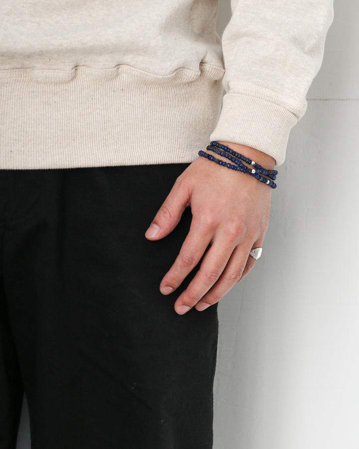 MANDI マンディ Antique Beads Necklace(60cm)(Navy)