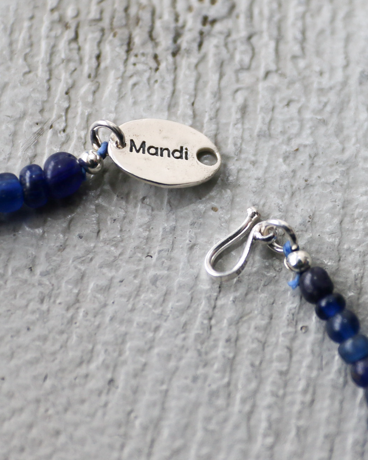 MANDI マンディ Antique Beads Necklace(60cm)(Navy)