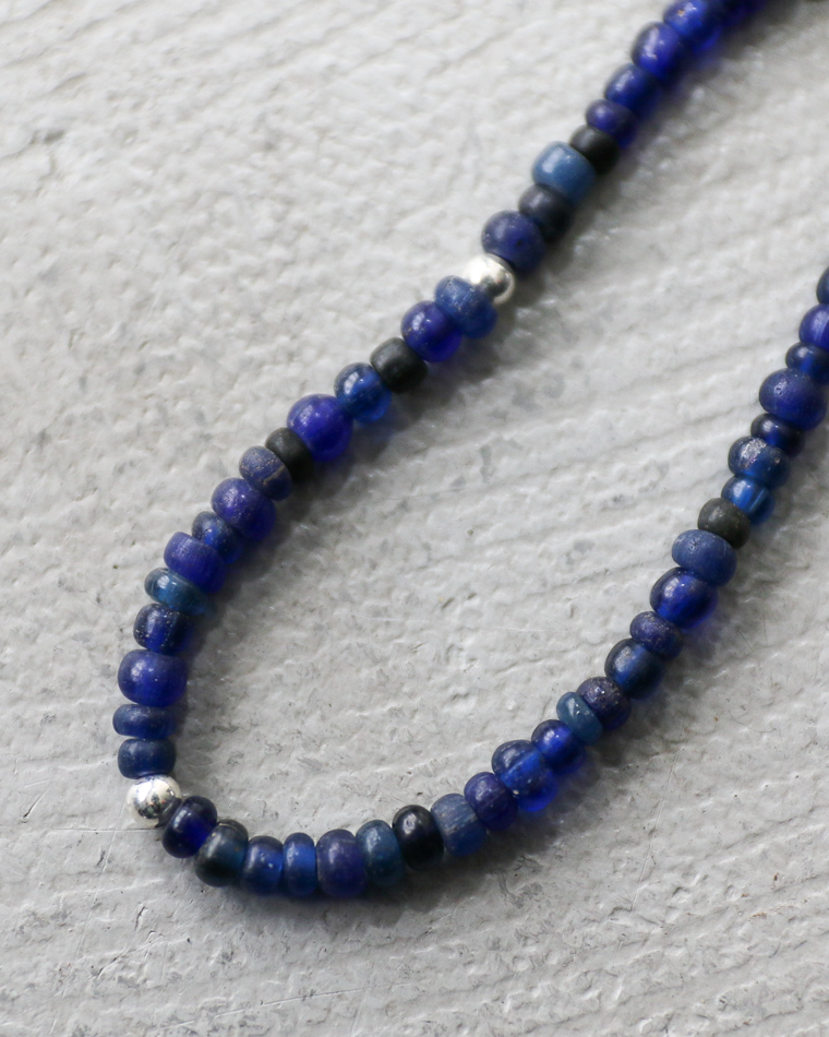 MANDI マンディ Antique Beads Necklace(60cm)(Navy)